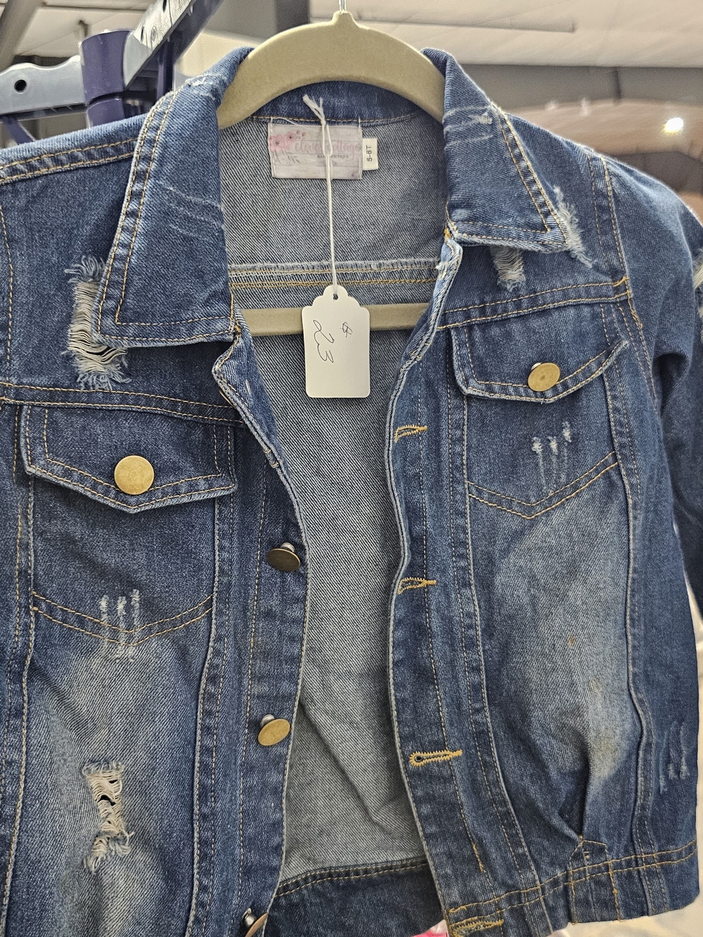 Distressed Blue Denim Jacket -Childs Classic